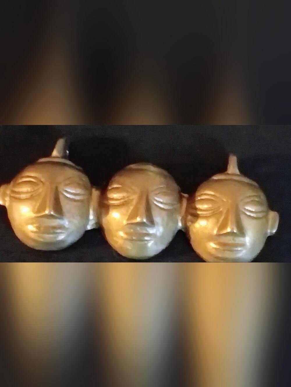 Vintage Brass Nagaland Headhunter pendant